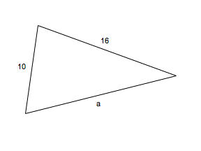 a triangle with an unknown side